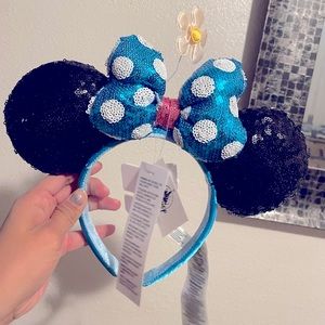 Disney blue bow Minnie Mouse ears